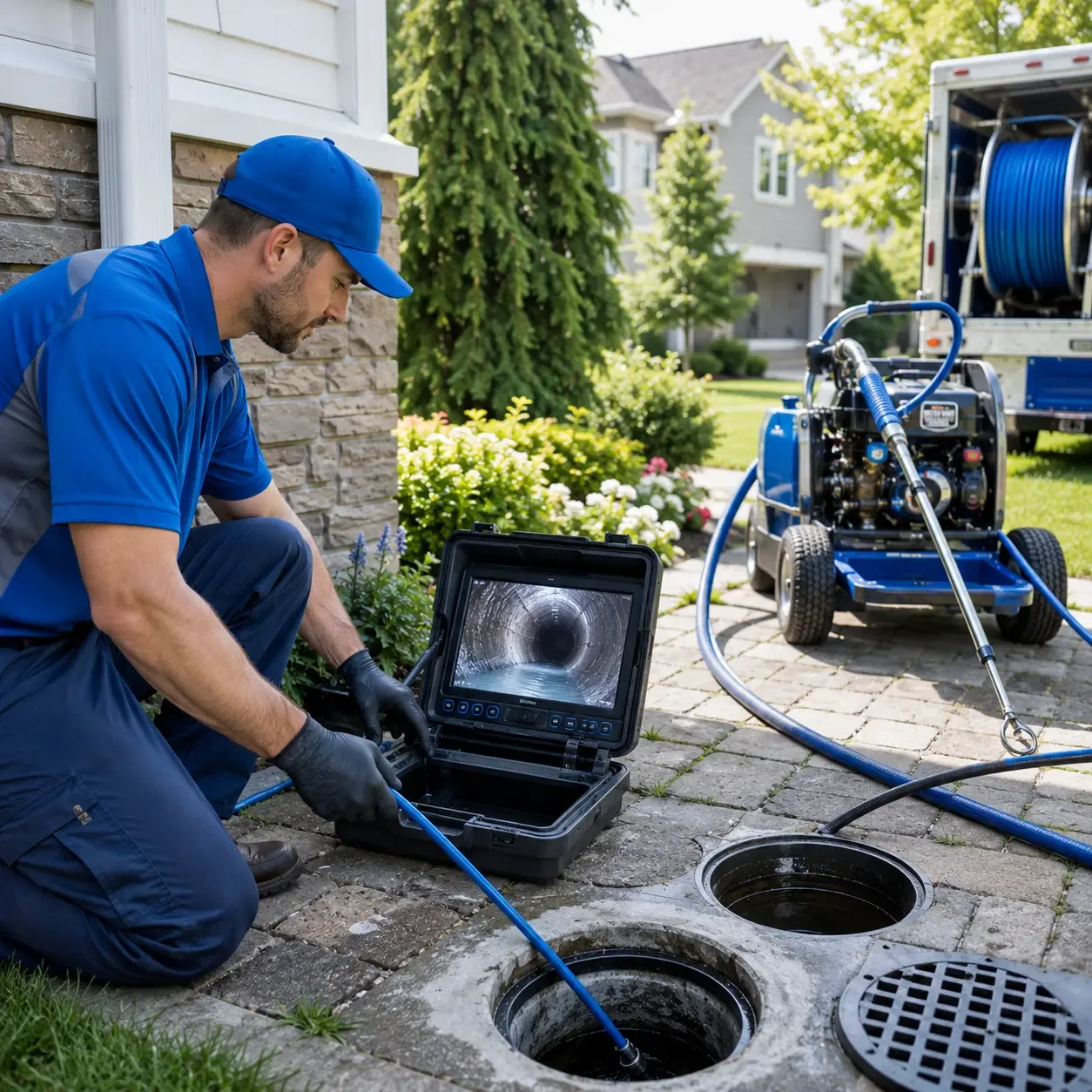 Outdoor drain cleaning professionals serving Peru, VT