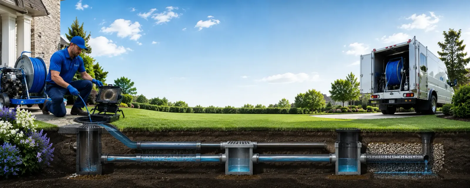 Outdoor drain cleaning information for Peru, VT